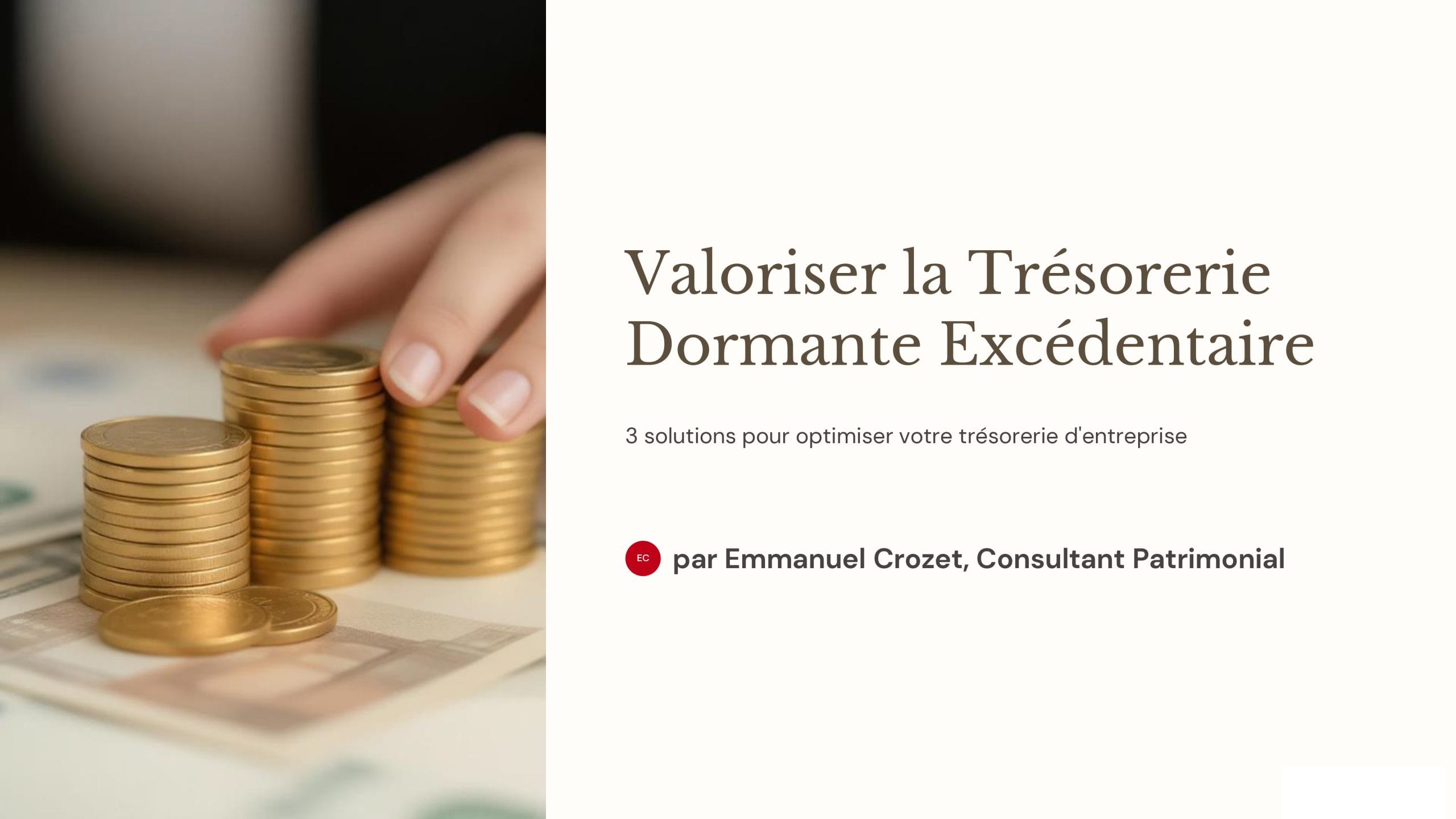 Form'Action "Valoriser la Trésorerie Dormante Excédentaire d'une Entreprise"